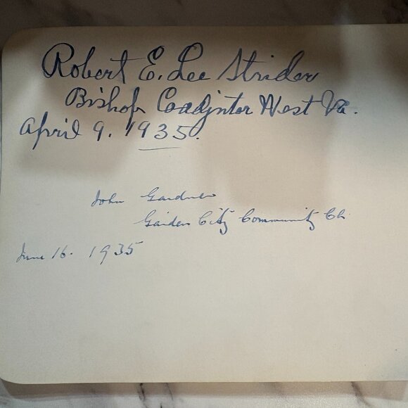 Robert E. L. Strider Sr. & 2 Others Signed Autograph Document – Episcopal Leader - Picture 1 of 2